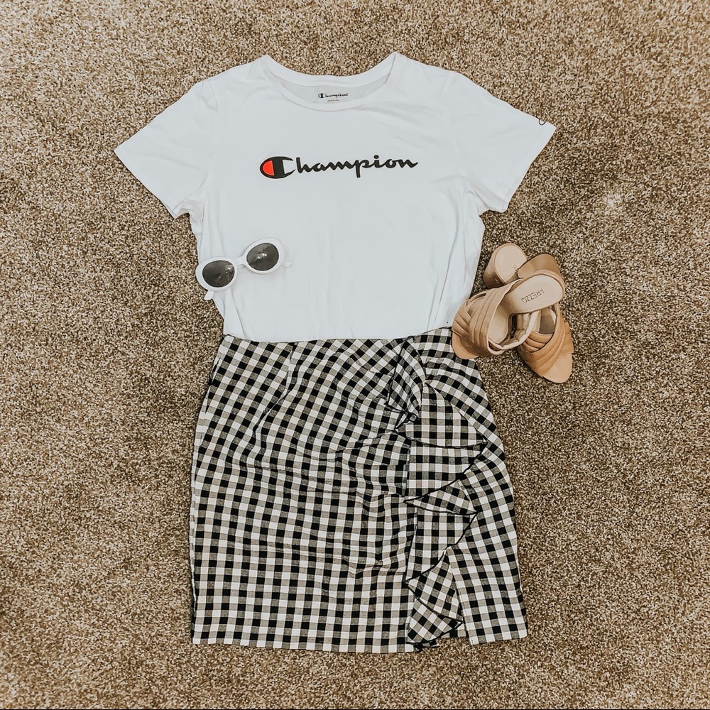 Gingham Skirt with Ruffles | H&M